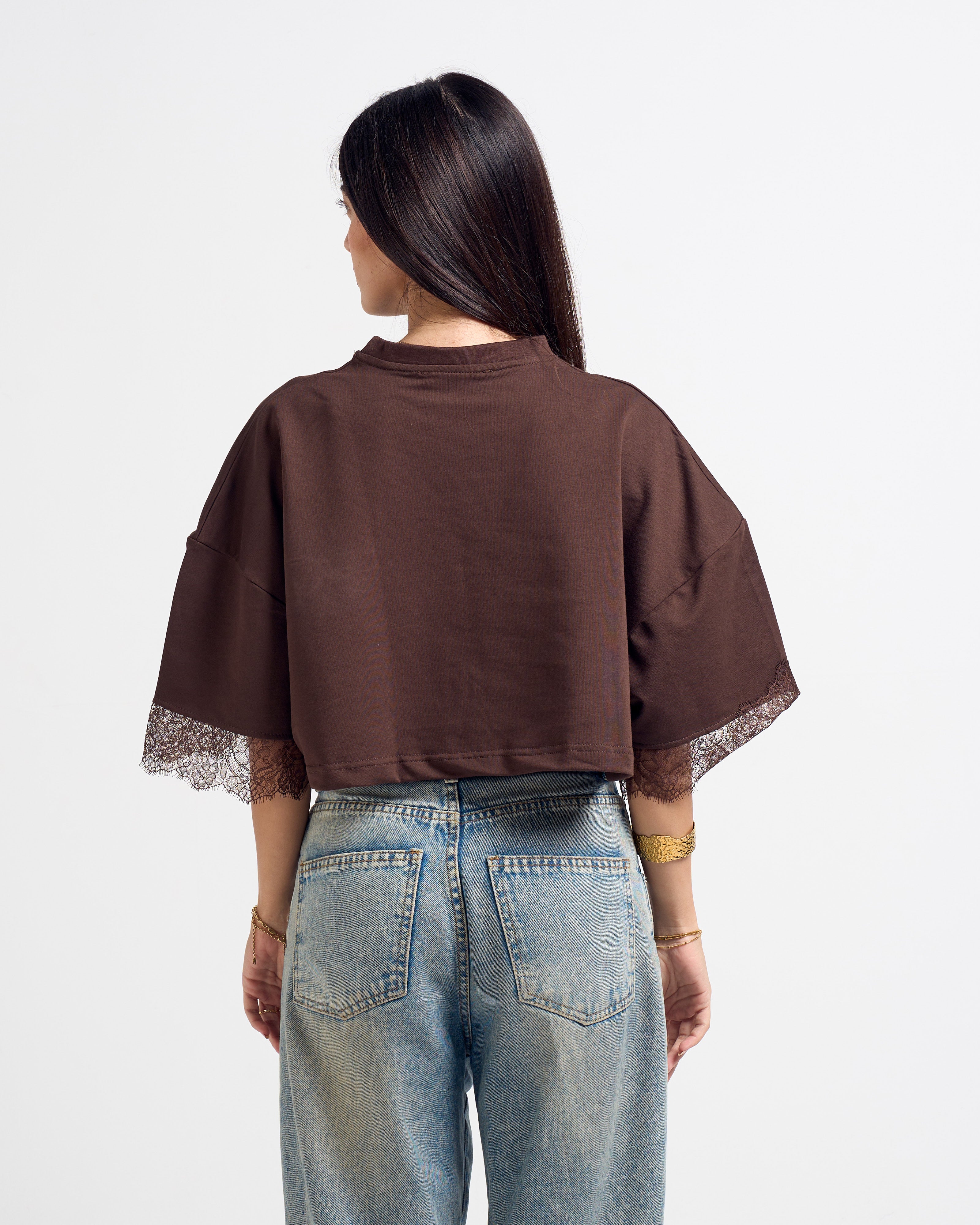 Cropped Lace T-shirt